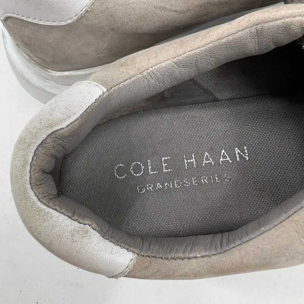 Cole Haan Mens‎ 8 Sneakers Mushroom Grey Nubuck GrandPrø Rally Laser Cut Shoes